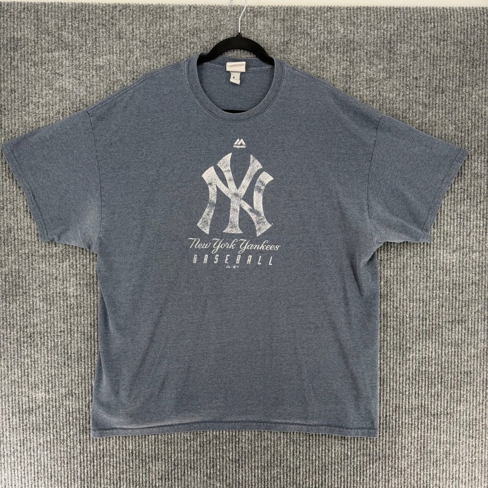 Vintage Majestic New York Yankees shirt MLB dark gray mens XL baseball sports